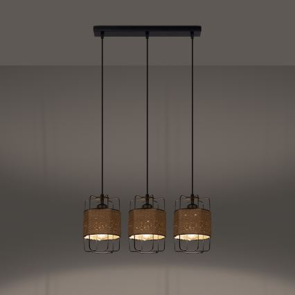 Lámpara colgante GIZUR 3xE27/15W/230V