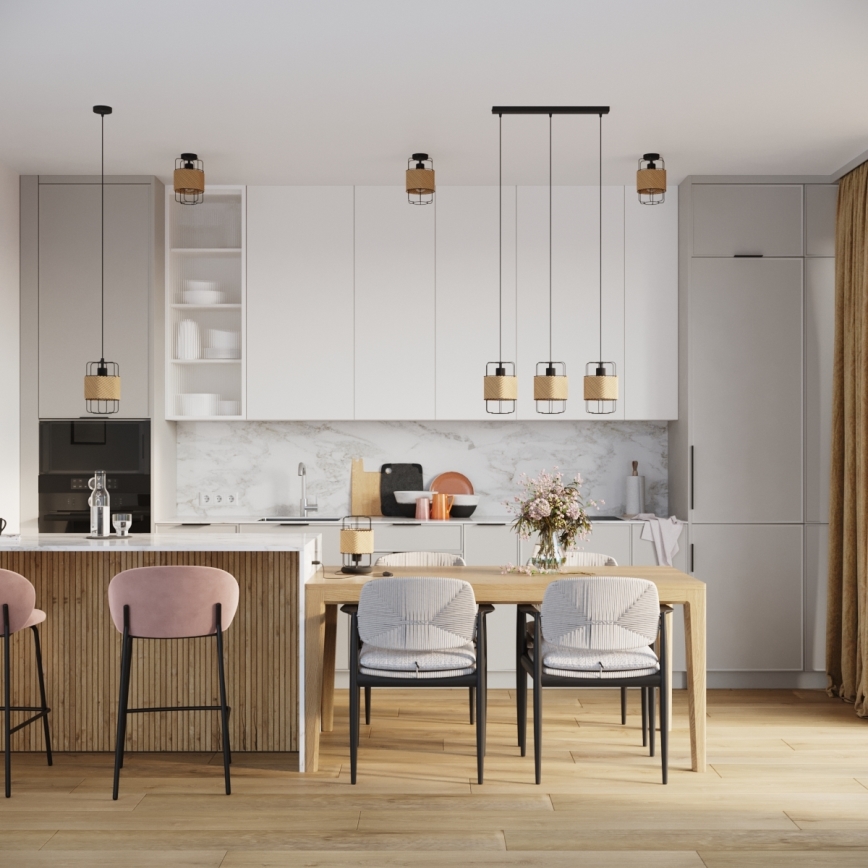 Lámpara colgante GIZUR 3xE27/15W/230V
