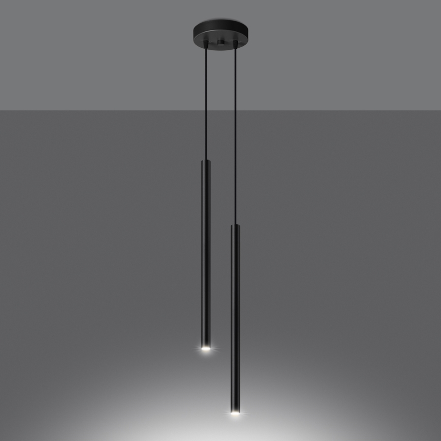 Lámpara colgante PASTELO 2xG9/8W/230V negro