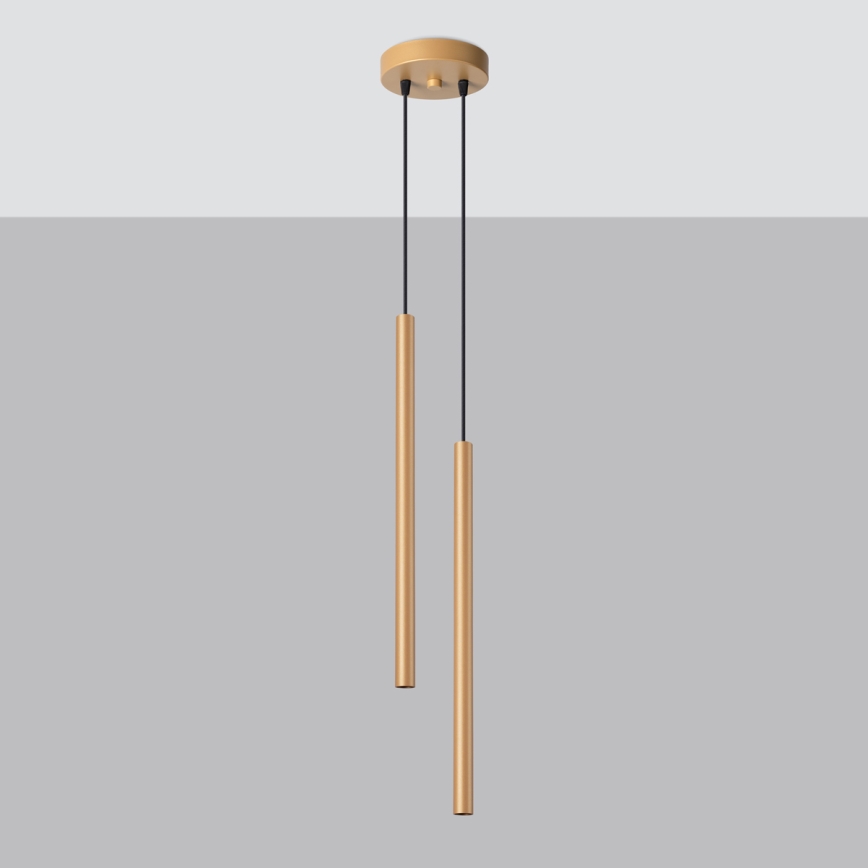 Lámpara colgante PASTELO 2xG9/8W/230V dorado