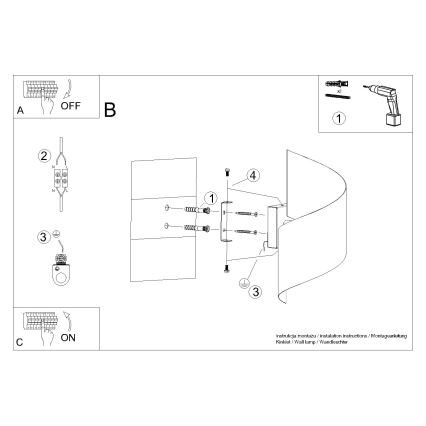 Aplique TALASSA 1xG9/8W/230V negro