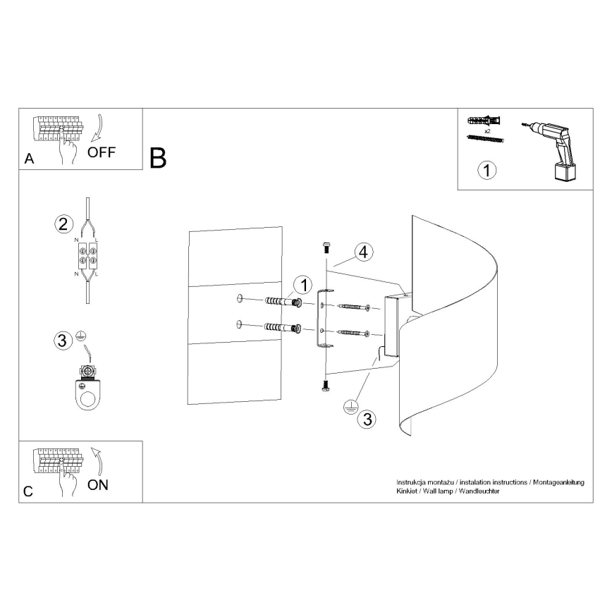Aplique TALASSA 1xG9/8W/230V negro