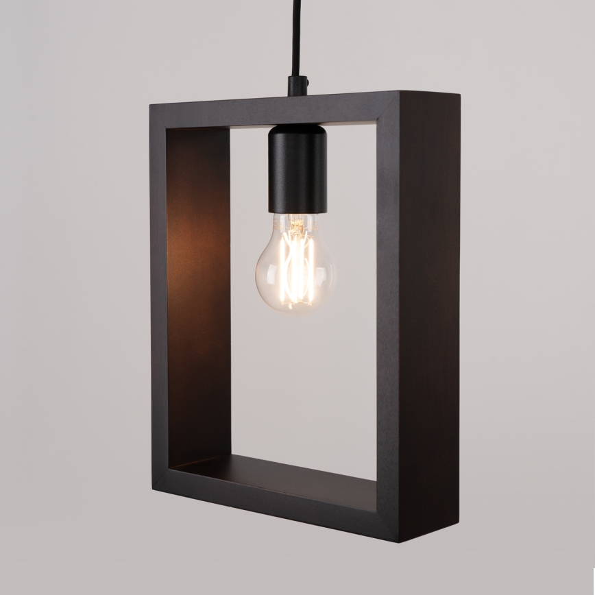 Lámpara colgante ARIES 1xE27/15W/230V haya/wenge