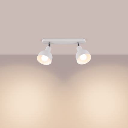 Foco ELBA 2xE27/15W/230V blanco