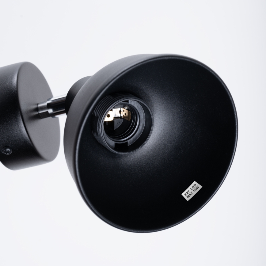 Foco de pared ELBA 1xE27/15W/230V negro