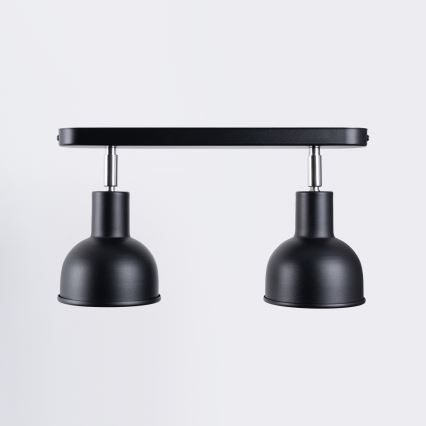 Foco ELBA 2xE27/15W/230V negro