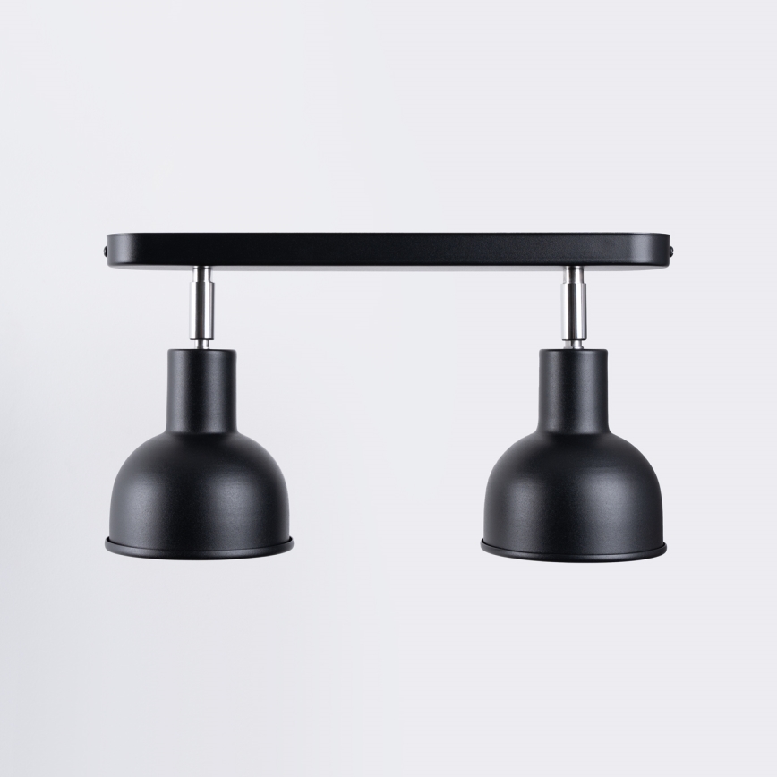 Foco ELBA 2xE27/15W/230V negro