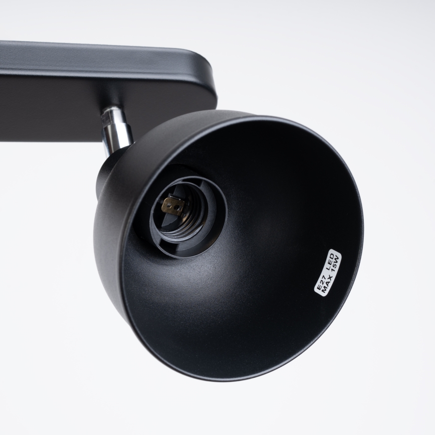 Foco ELBA 2xE27/15W/230V negro