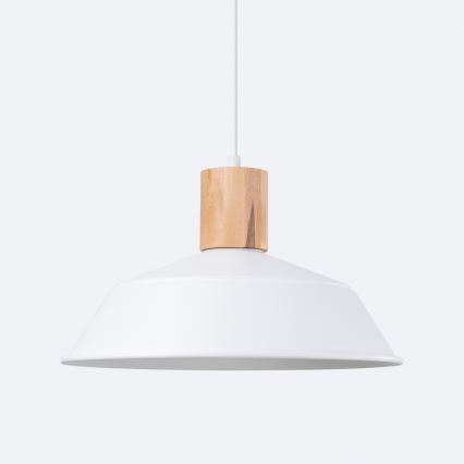 Lámpara colgante FANO 1xE27/15W/230V diá. 34 cm blanco