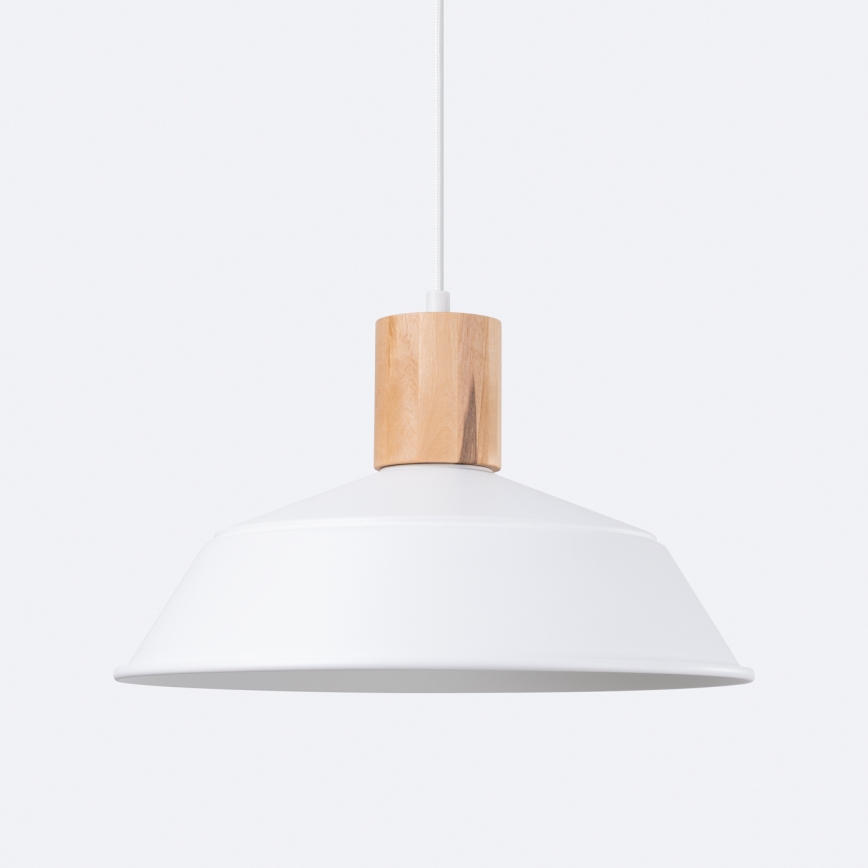 Lámpara colgante FANO 1xE27/15W/230V diá. 34 cm blanco