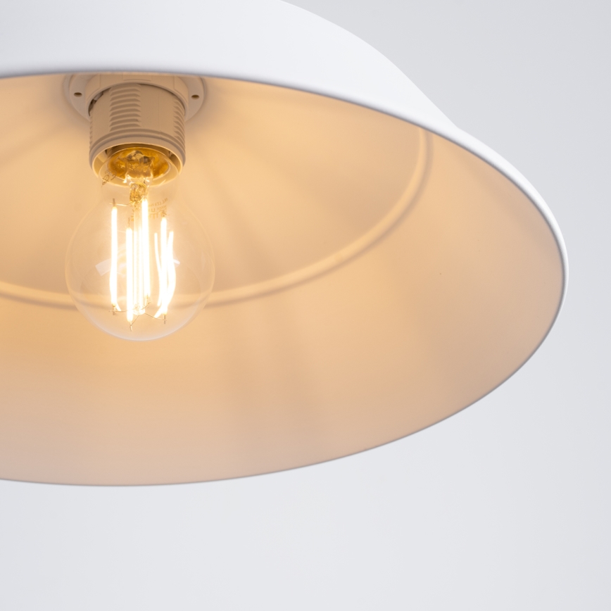 Lámpara colgante FANO 1xE27/15W/230V diá. 34 cm blanco