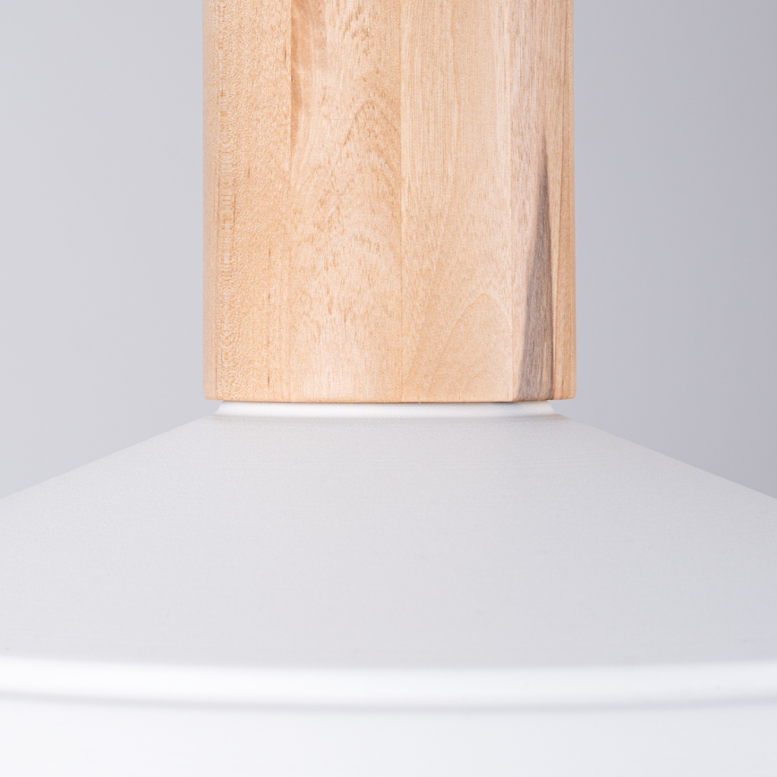 Lámpara colgante FANO 1xE27/15W/230V diá. 34 cm blanco
