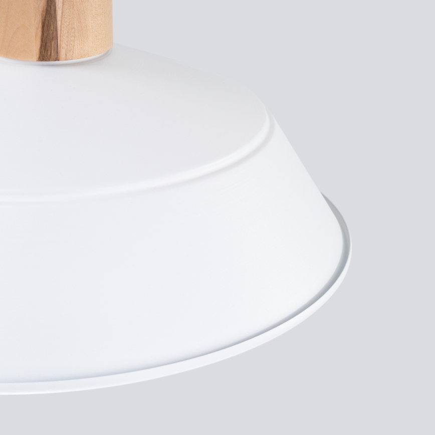 Lámpara colgante FANO 1xE27/15W/230V diá. 34 cm blanco