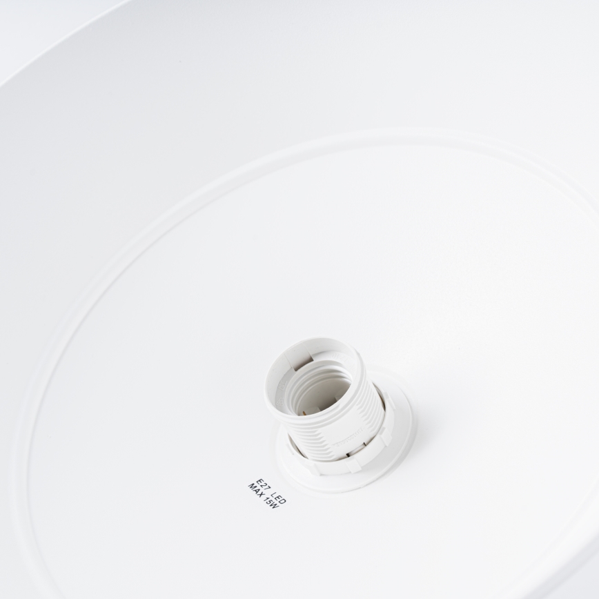 Lámpara colgante FANO 1xE27/15W/230V diá. 34 cm blanco