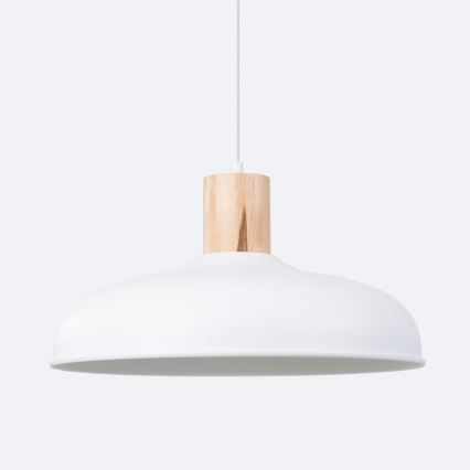 Lámpara colgante INDY 1xE27/15W/230V diá. 38 cm blanco