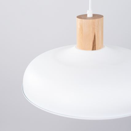 Lámpara colgante INDY 1xE27/15W/230V diá. 38 cm blanco