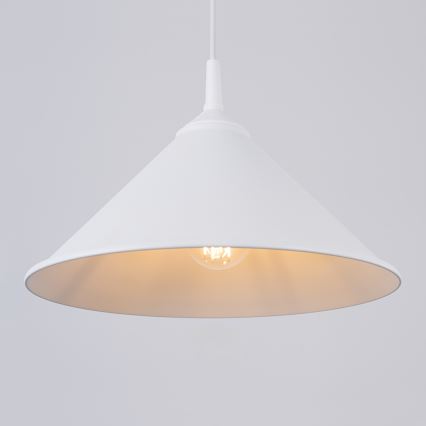 Lámpara colgante ZUMA 1xE27/15W/230V diá. 30 cm blanco