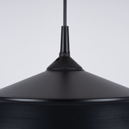 Lámpara colgante FRIKA 1xE27/15W/230V diá. 34 cm negro