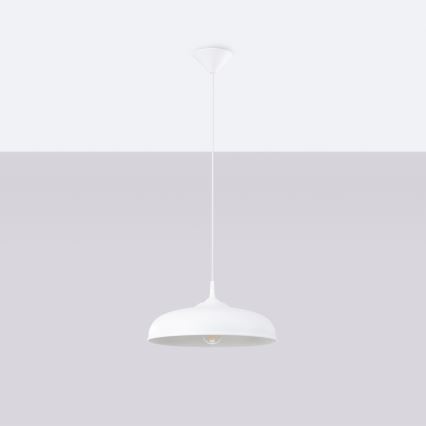 Lámpara colgante GINA 1xE27/15W/230V diá. 38 cm blanco