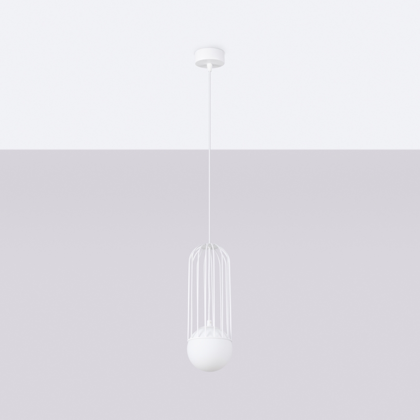 Lámpara colgante BRINA 1xG9/8W/230V blanco