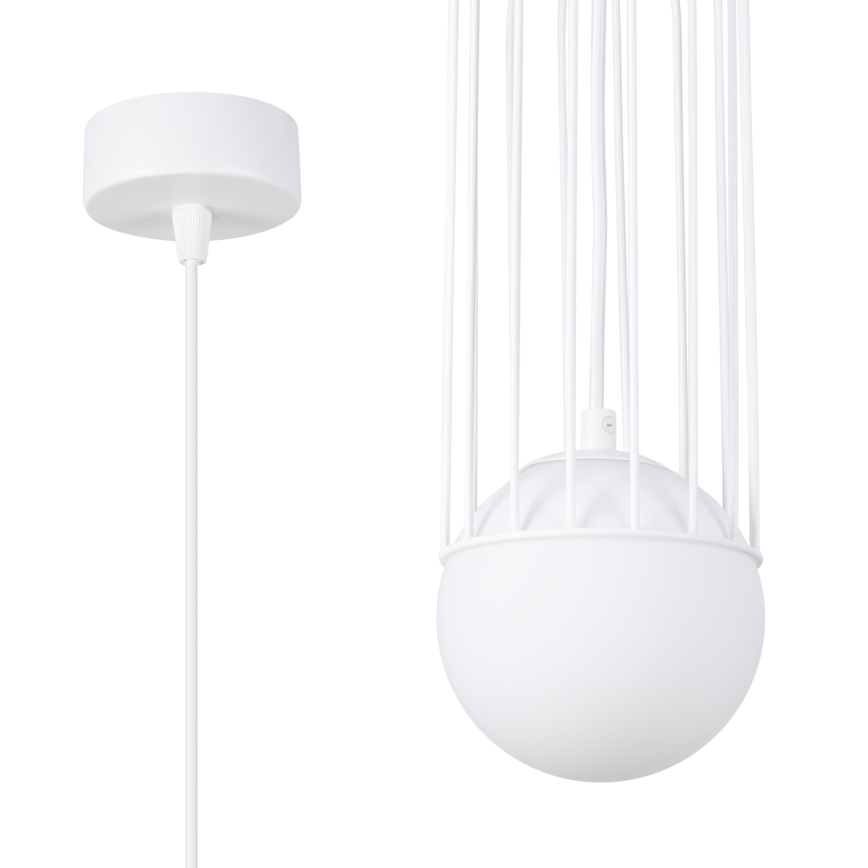 Lámpara colgante BRINA 1xG9/8W/230V blanco