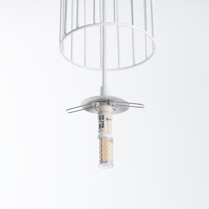 Lámpara colgante BRINA 1xG9/8W/230V blanco