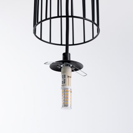Lámpara colgante BRINA 1xG9/8W/230V negro