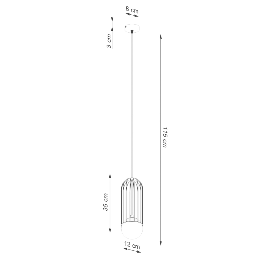 Lámpara colgante BRINA 1xG9/8W/230V negro
