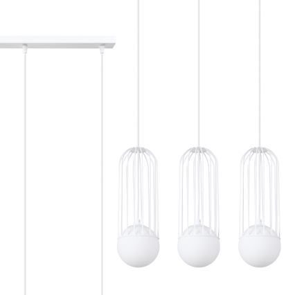 Lámpara colgante BRINA 3xG9/8W/230V blanco