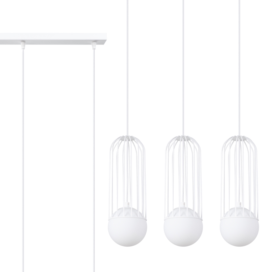 Lámpara colgante BRINA 3xG9/8W/230V blanco