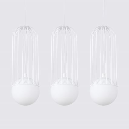 Lámpara colgante BRINA 3xG9/8W/230V blanco