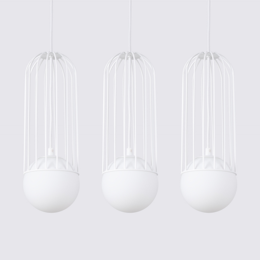 Lámpara colgante BRINA 3xG9/8W/230V blanco