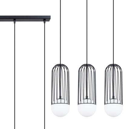 Lámpara colgante BRINA 3xG9/8W/230V negro