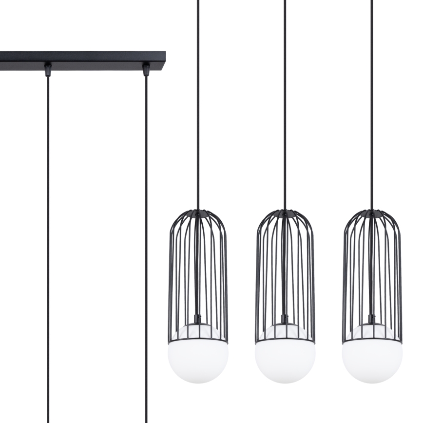 Lámpara colgante BRINA 3xG9/8W/230V negro