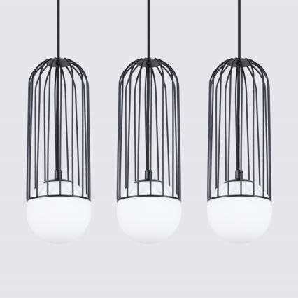 Lámpara colgante BRINA 3xG9/8W/230V negro