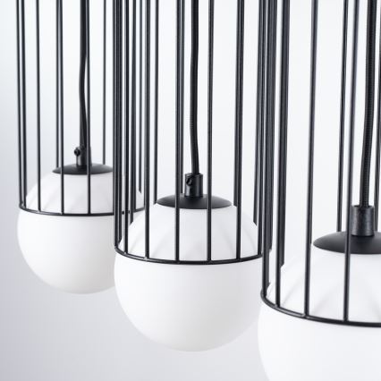 Lámpara colgante BRINA 3xG9/8W/230V negro