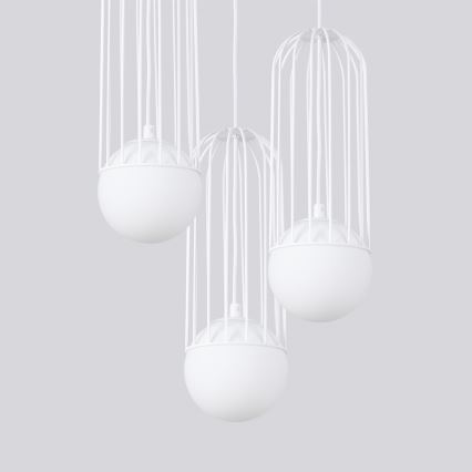 Lámpara colgante BRINA 3xG9/8W/230V blanco