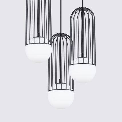 Lámpara colgante BRINA 3xG9/8W/230V negro