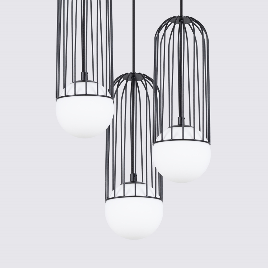 Lámpara colgante BRINA 3xG9/8W/230V negro