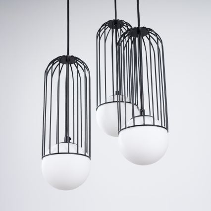 Lámpara colgante BRINA 3xG9/8W/230V negro