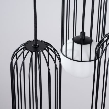 Lámpara colgante BRINA 3xG9/8W/230V negro