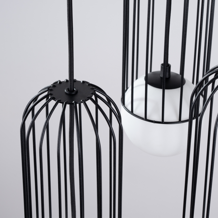 Lámpara colgante BRINA 3xG9/8W/230V negro