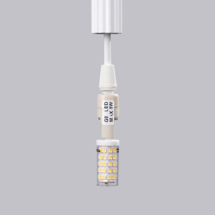 Lámpara colgante ARCHE 1xG9/8W/230V blanco