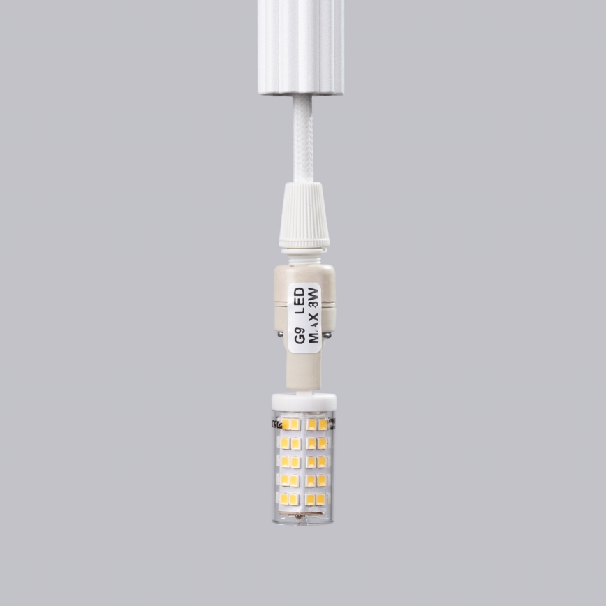 Lámpara colgante ARCHE 1xG9/8W/230V blanco