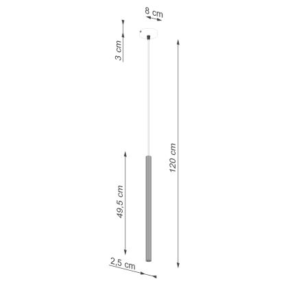 Lámpara colgante ARCHE 1xG9/8W/230V blanco
