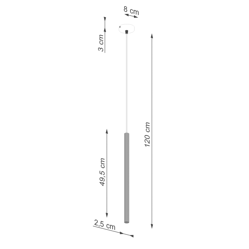 Lámpara colgante ARCHE 1xG9/8W/230V blanco