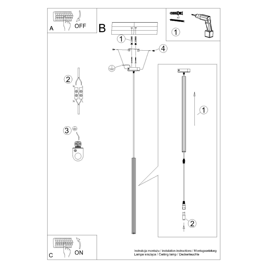 Lámpara colgante ARCHE 1xG9/8W/230V blanco