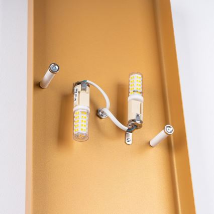 Aplique DURLIN 2xG9/8W/230V dorado/blanco