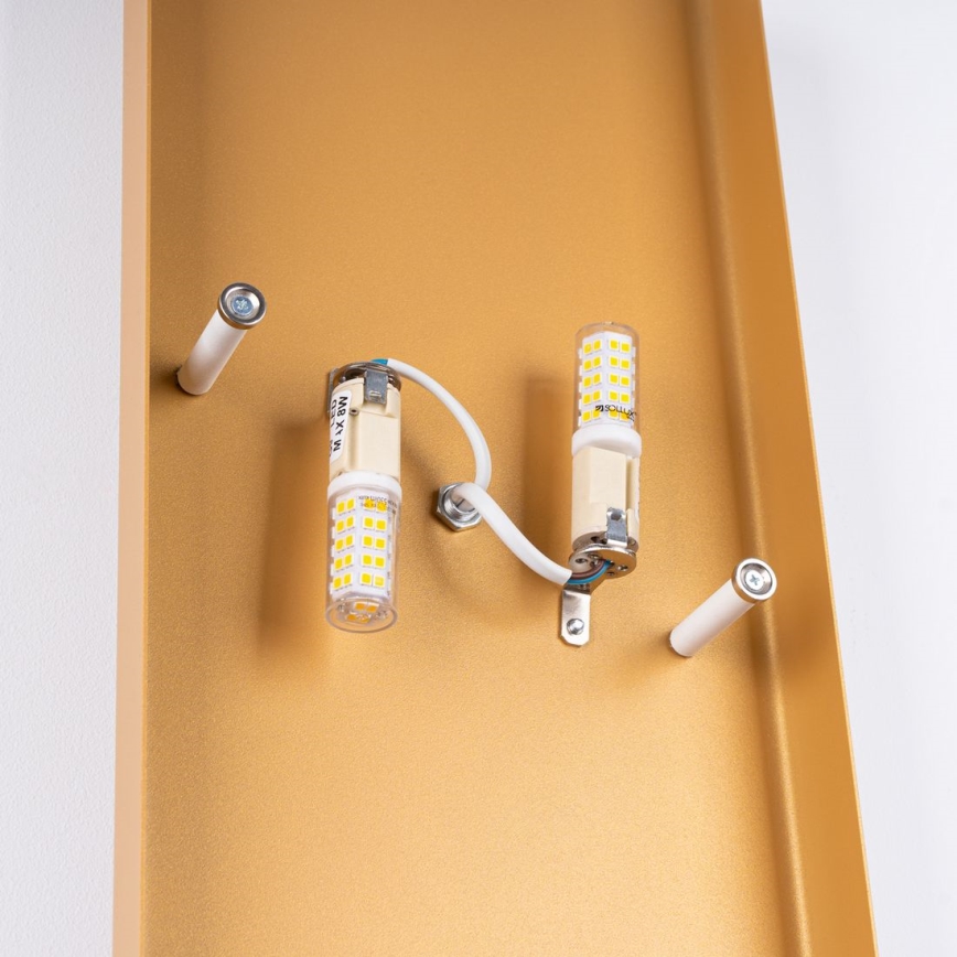 Aplique DURLIN 2xG9/8W/230V dorado/blanco