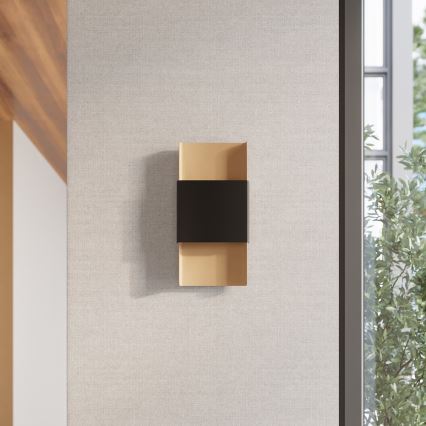 Aplique DURLIN 2xG9/8W/230V dorado/negro